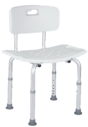 Bath chair with back-