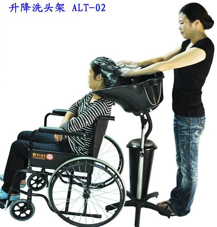 移動式升降洗頭架、輪椅人士洗頭盆、坐式洗頭盆-