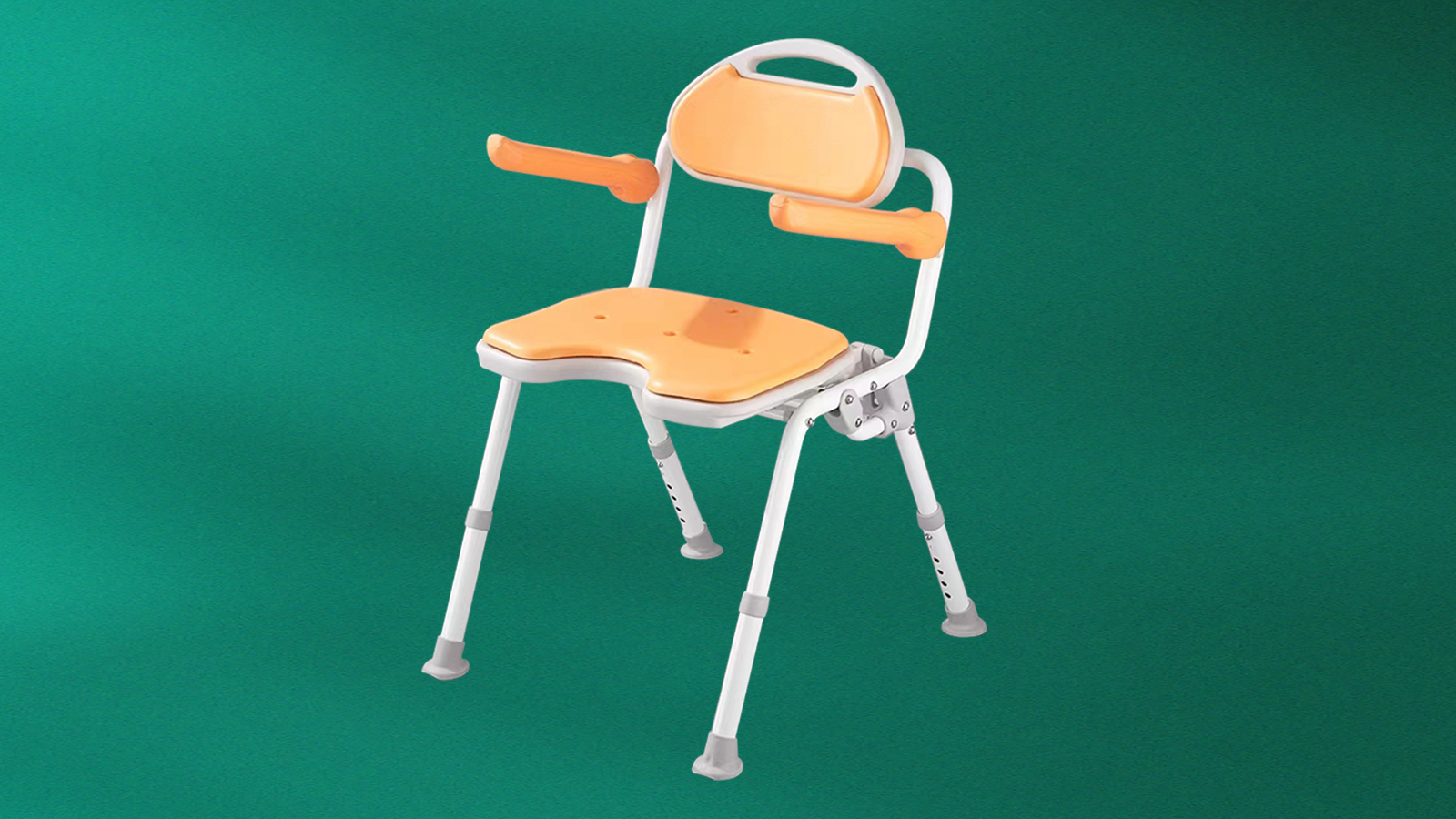 U-shaped seat foldable shower stool