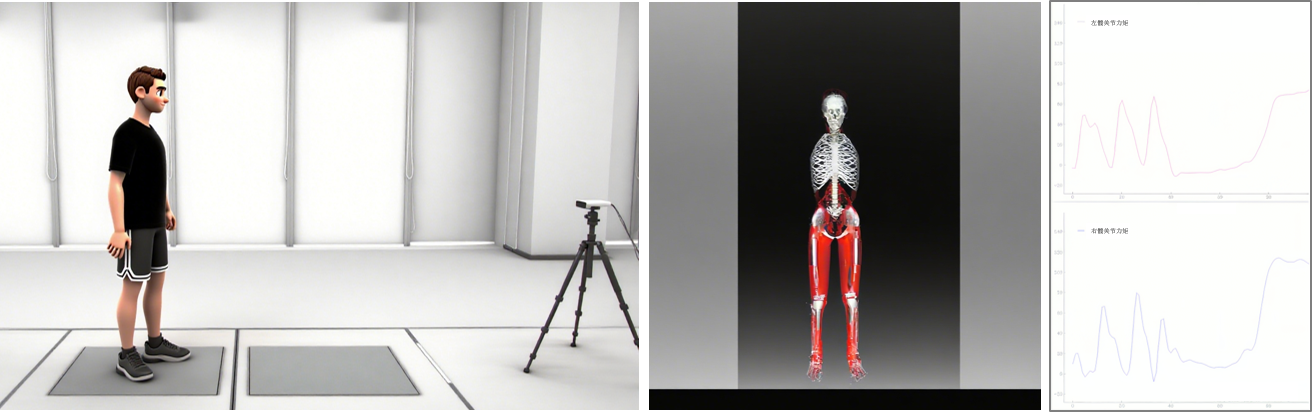 基于無標記運動捕獲的人體下肢生物力學分析系統