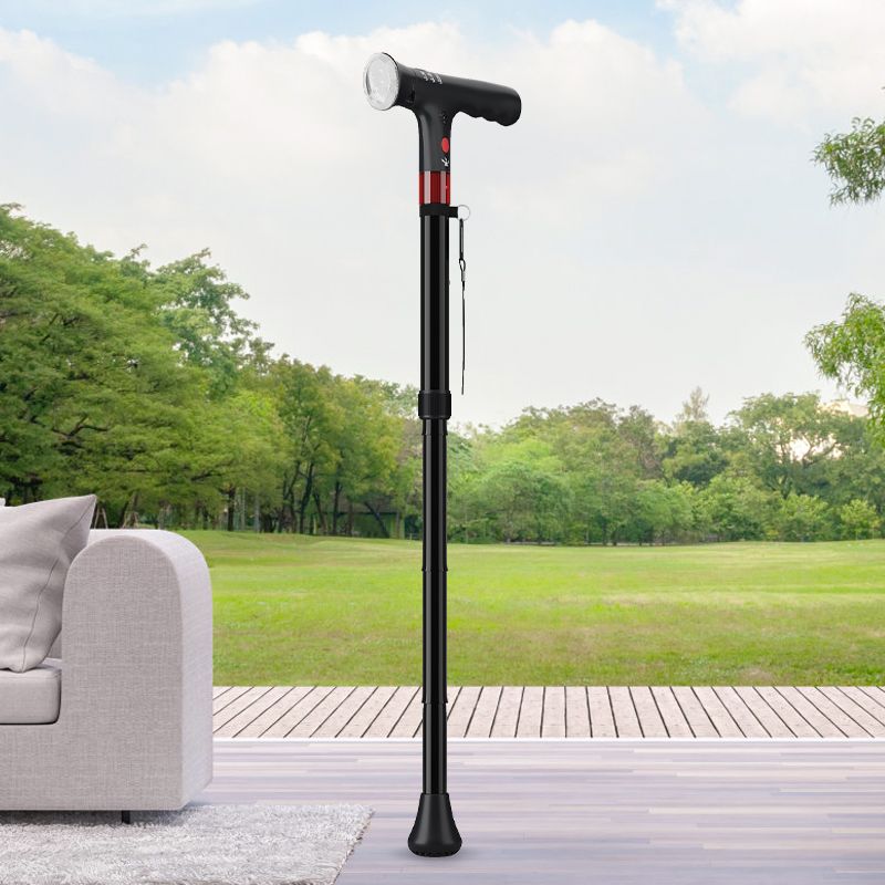 Smart folding light alarm cane-